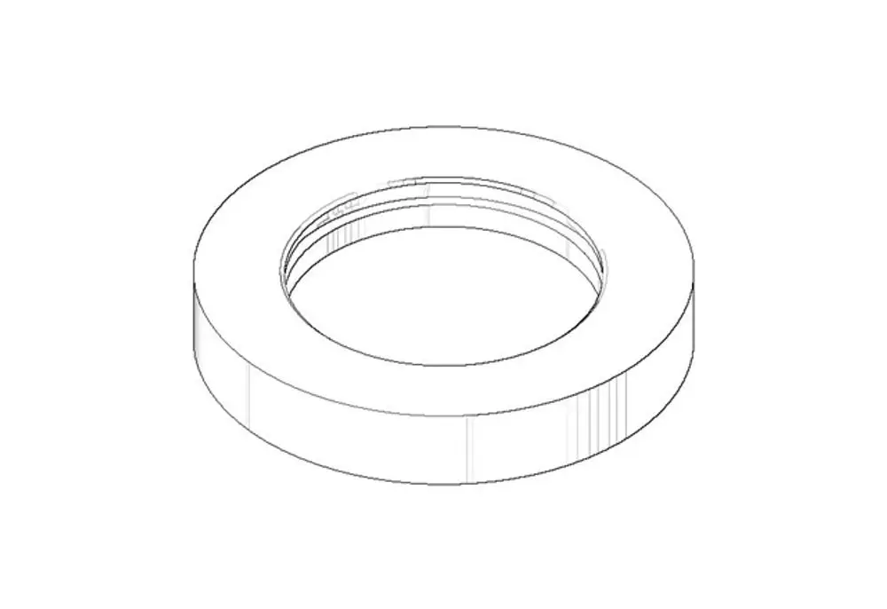 DORNBRACHT Rosette ERSATZTEILE 092810055 D. 60 x D. 38,2 x 10 mm Schwarz matt, 092810055-33 Galeriebild 1
